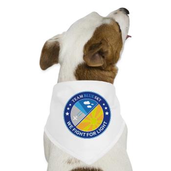 Sonnenliebhaber-Abzeichen Team Blauer Himmel Licht-Krieger-Emblem - Hunde-Bandana - Weiß - Vorne