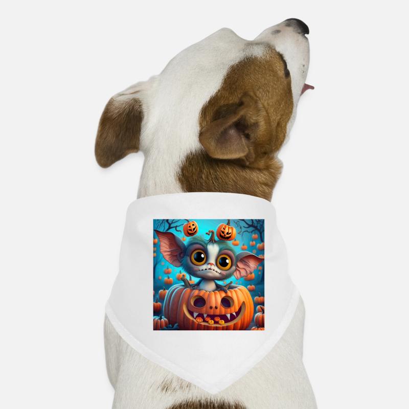 Little Halloween Creature in Pumpkin Dog Bandana