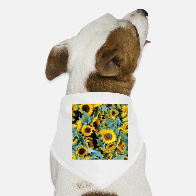 Champ de tournesols dans un ton jaune Bandana pour chien