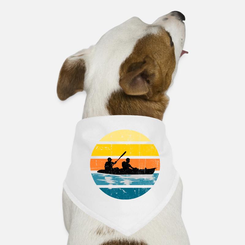 Kayak Duo Sunset Silhouette Circle Dog Bandana
