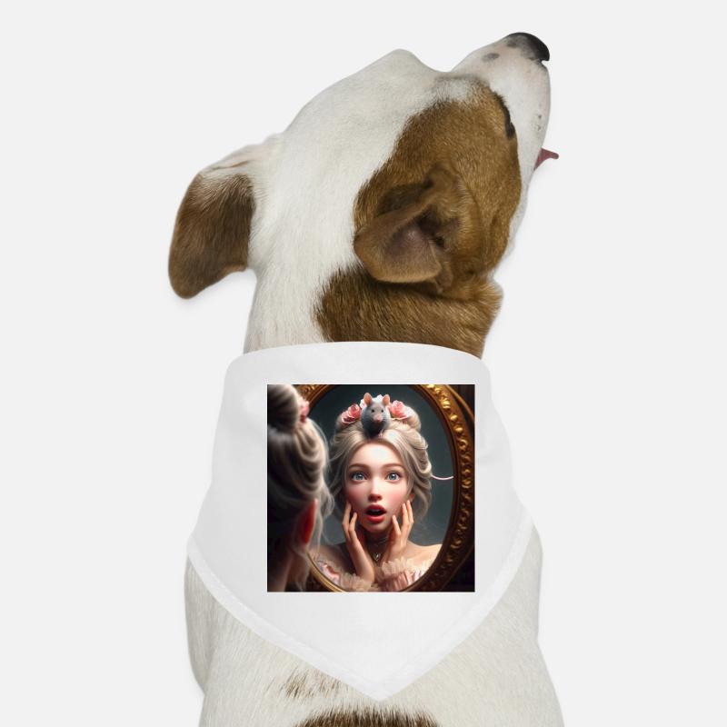 Princesse et son reflet avec la souris Bandana pour chien