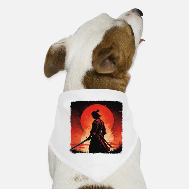 sunset samurai Warrior Dog Bandana