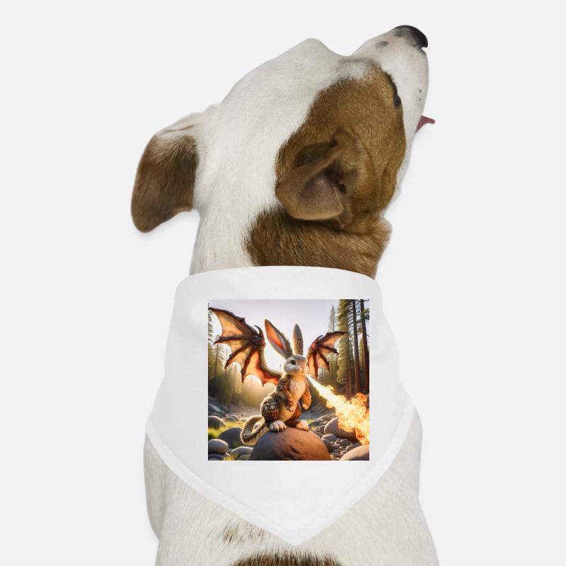 Feuerspeiender Hase Drache #12 Hunde-Bandana