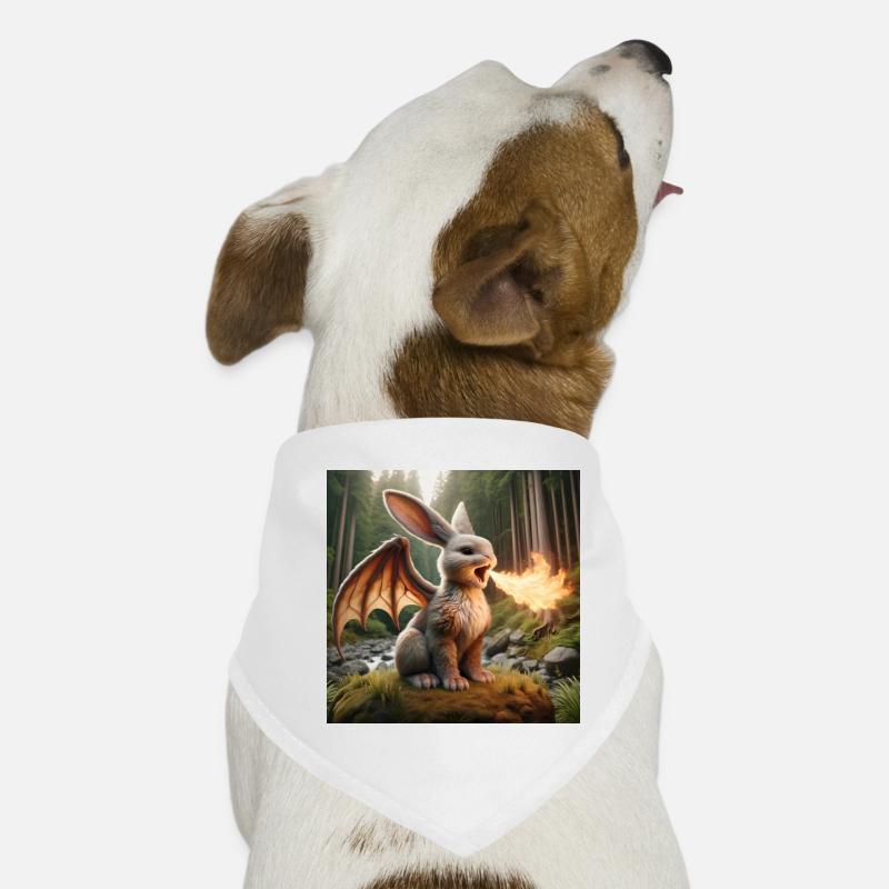 Feuerspeiender Hase Drache #19 Hunde-Bandana