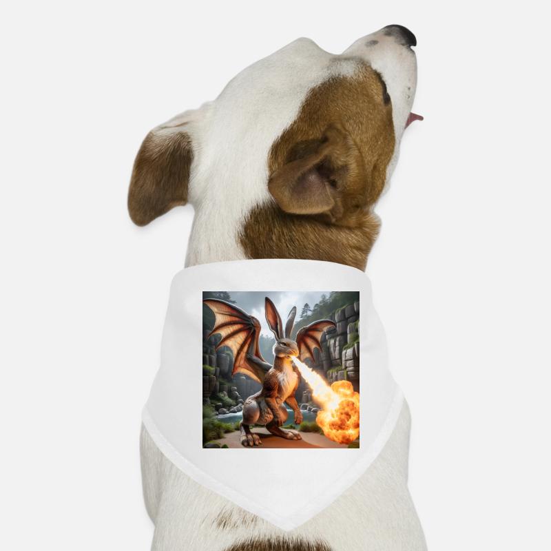 Feuerspeiender Hase Drache #09 Hunde-Bandana