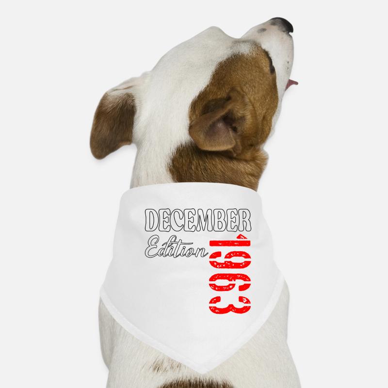 63 ans - 63e anniversaire décembre 1963 Bandana pour chien