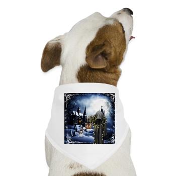 Die dunkle Weihnachtszeit - Hunde-Bandana - Weiß - Vorne