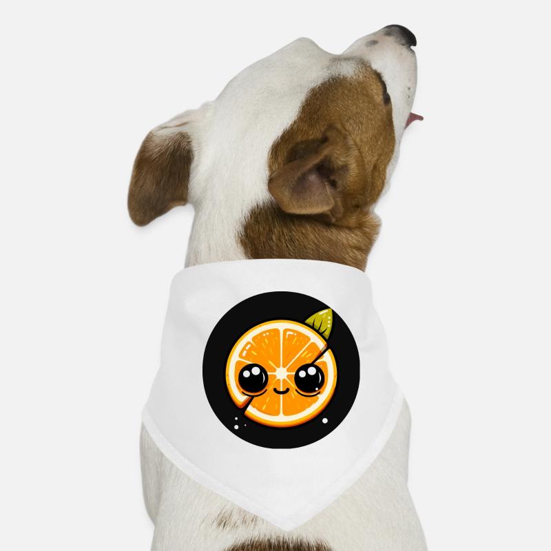 Orange with face and big eyes Dog Bandana