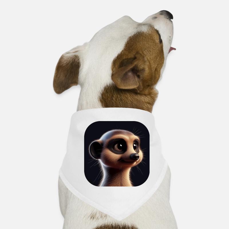 Erdmännchen im Animationsstil Hunde-Bandana