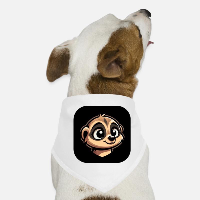 Meerkat head in comic book style Dog Bandana