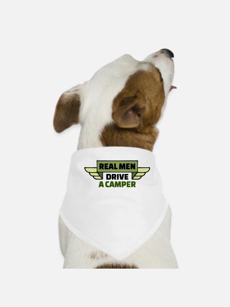 Camper Camping Statement Wanderer Wohnmobil Urlaub - Hunde-Bandana - Weiß - Vorne