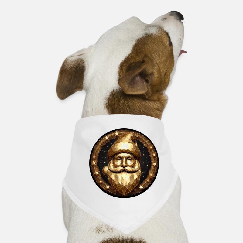 Weihnachtsmann Gold Kopf Hunde-Bandana