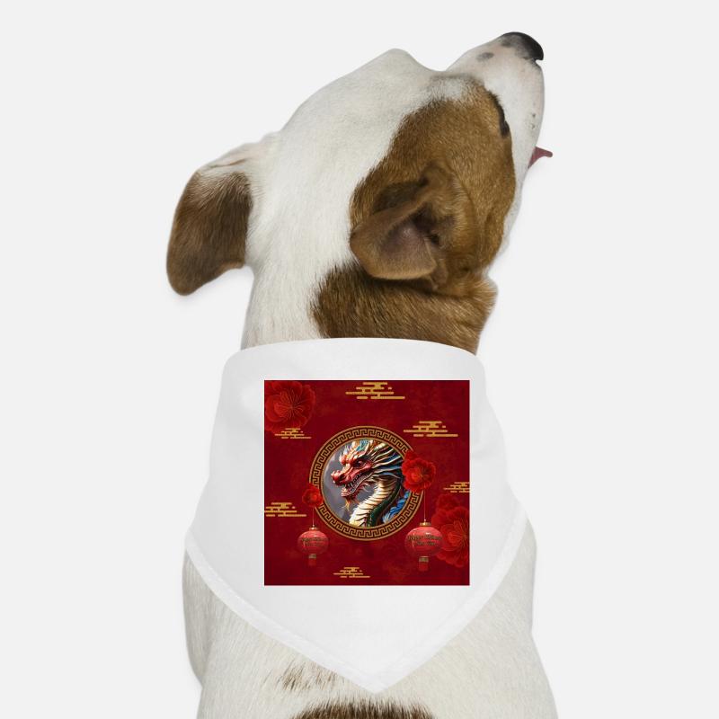 Bonne année du Dragon Chinois Bandana pour chien