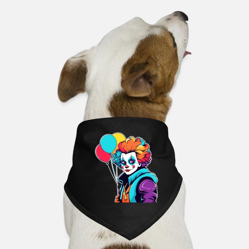Clown Drawing Dog Bandana