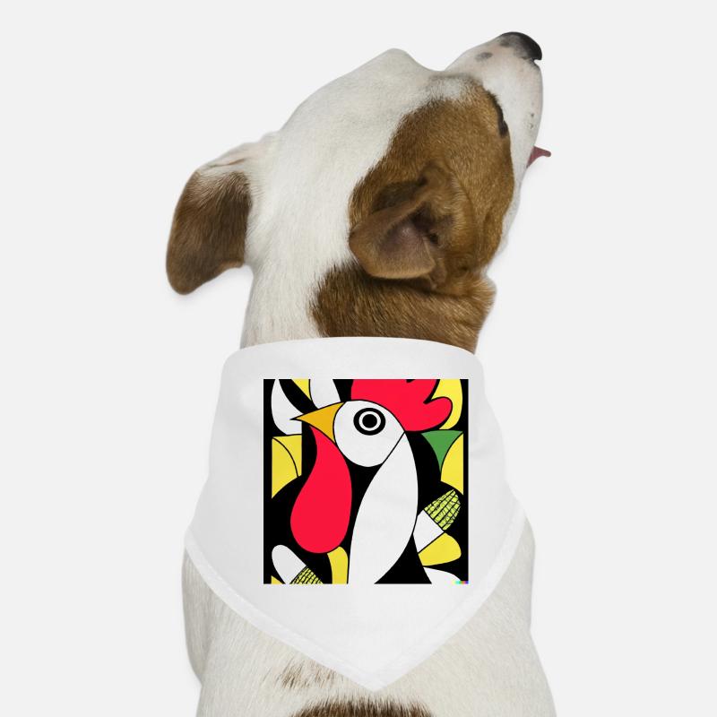 Kubistischer Coq Hunde-Bandana