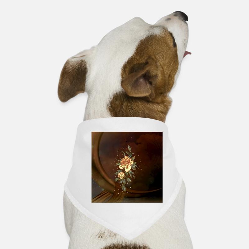 Magnifique fleur élégante. Bandana pour chien