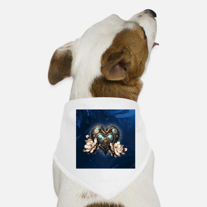 Merveilleux coeur steampunk Bandana pour chien