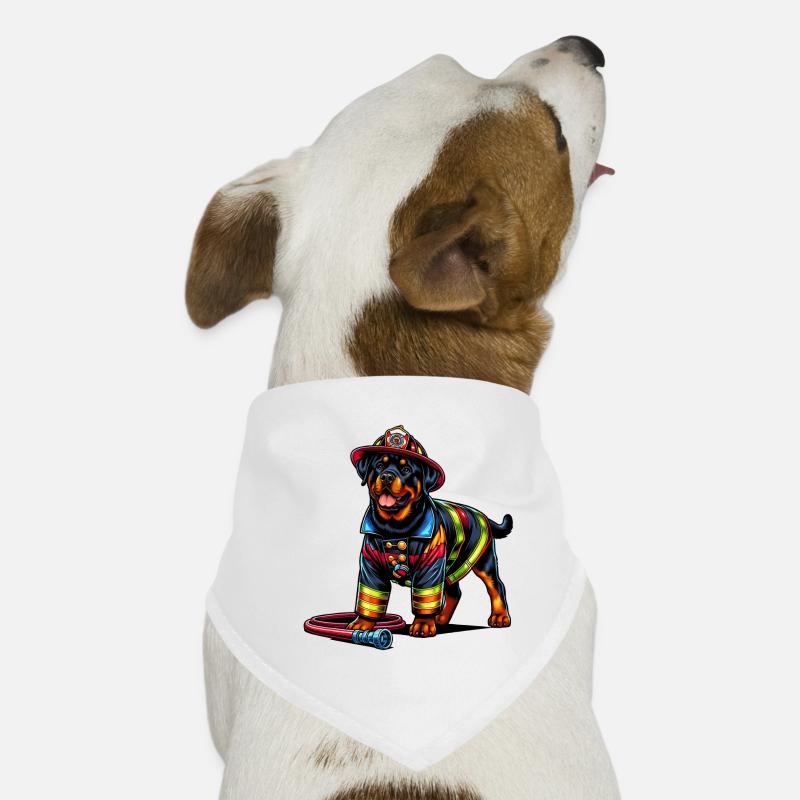 Rottweiler fire department design Dog Bandana