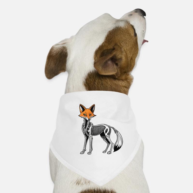 Fuchs Skelett Illustration Hunde-Bandana