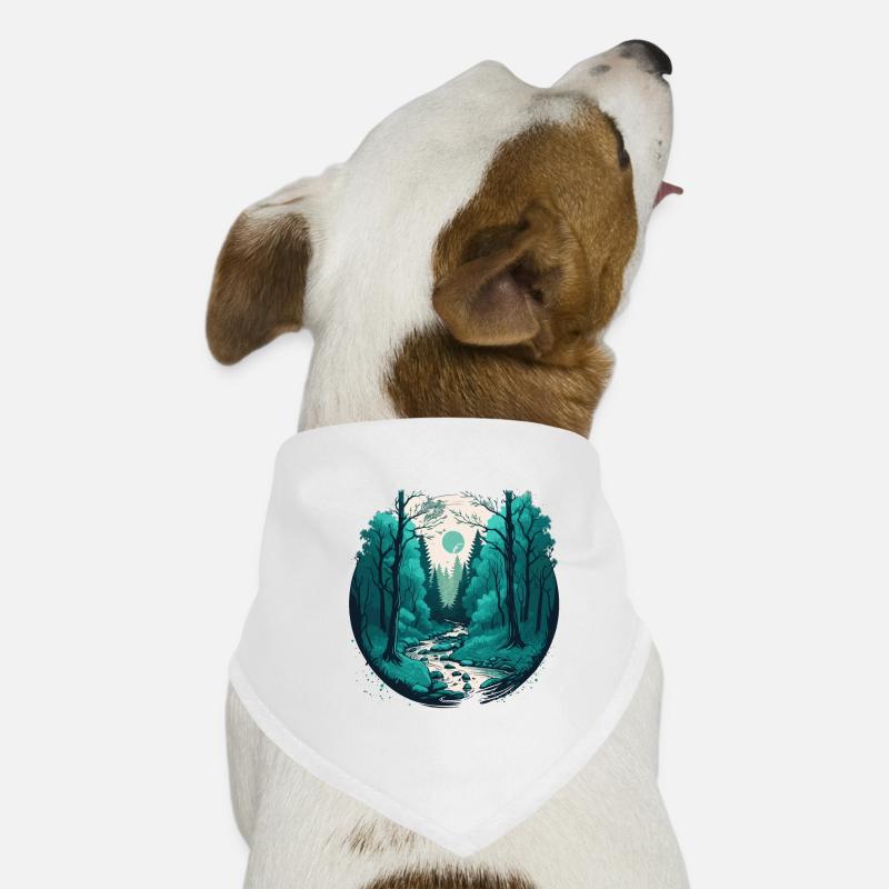 Murmures des bois : embrasser la sérénité dans la nature Bandana pour chien