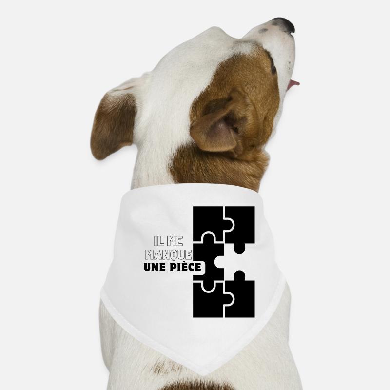 Tandem Puzzle Tee Set - Bandana pour chien - blanc