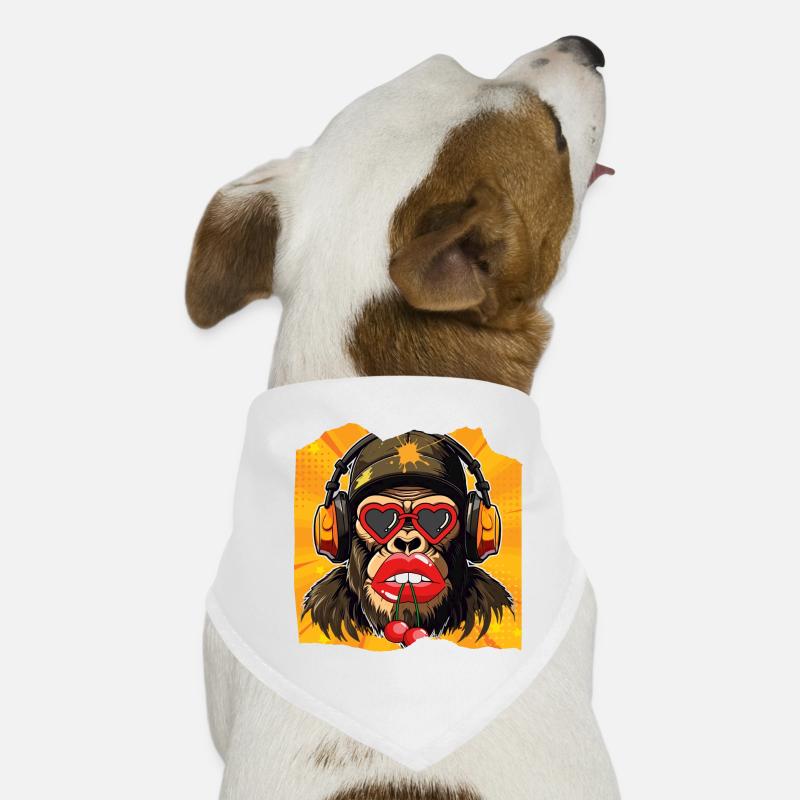 Singe et cerise Bandana pour chien