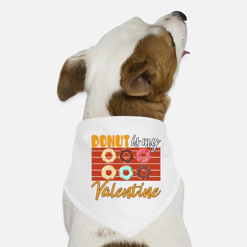 donut is my valentine Hunde-Bandana