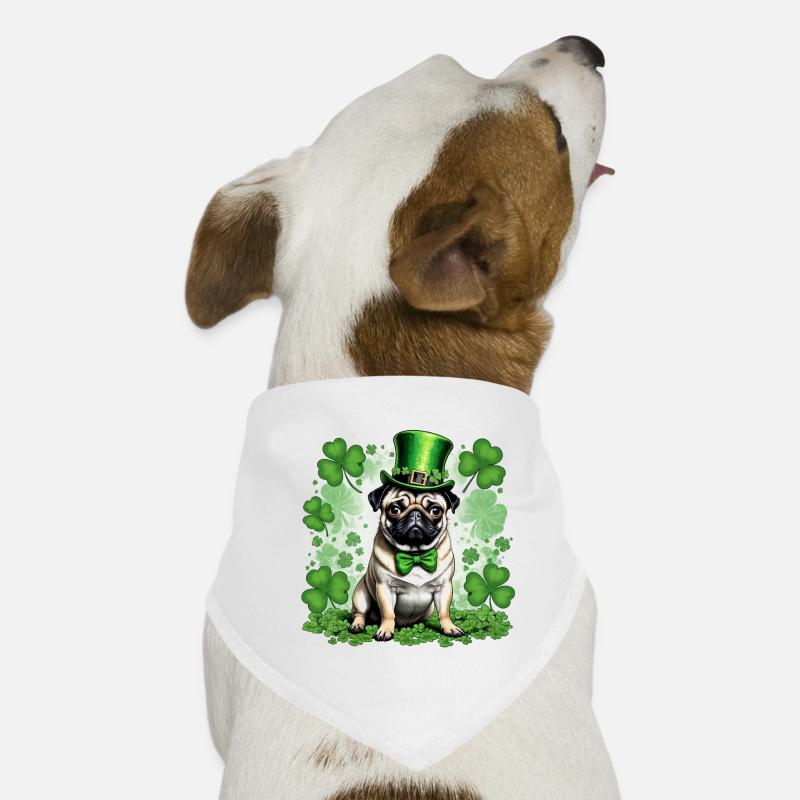 Carlin de la Saint-Patrick I Shamrock Carlin de la Saint-Paddy Bandana pour chien