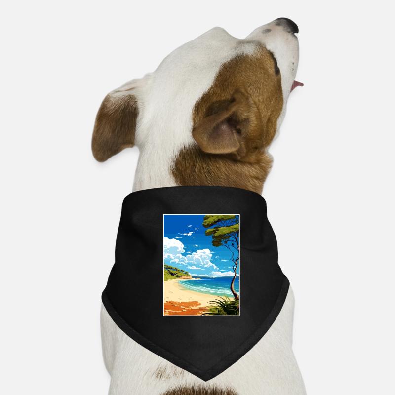 Fraiser Island Australie déco affiche de voyage Bandana pour chien