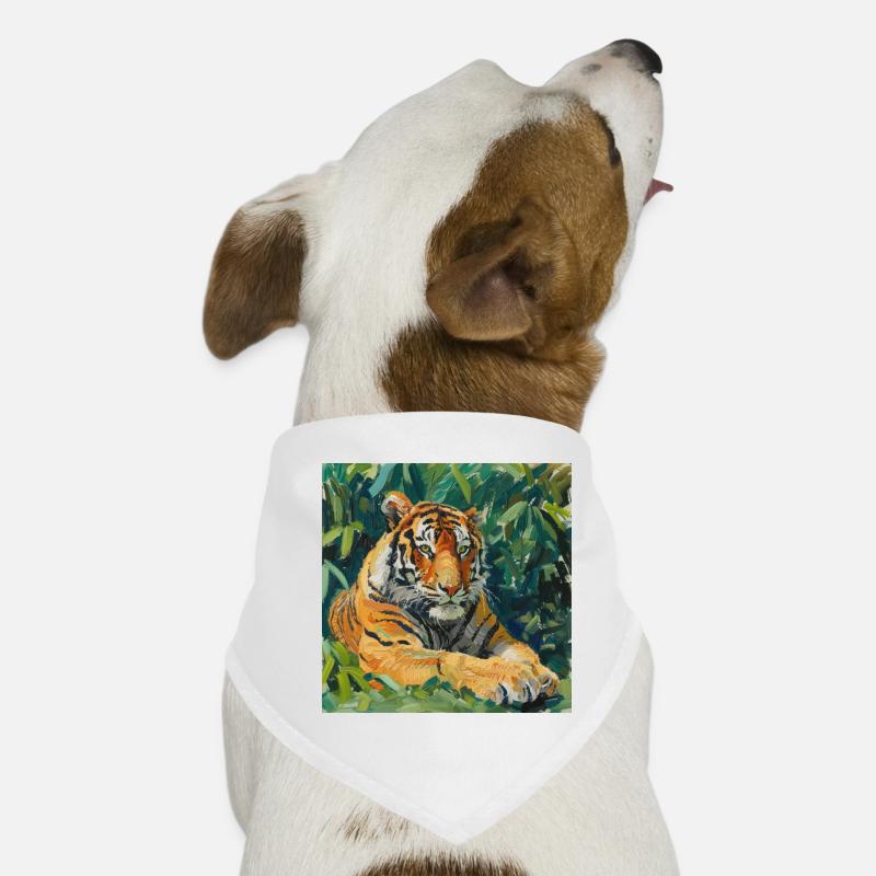 tiger, bunt, tier, geschenk, geschenkidee Hunde-Bandana