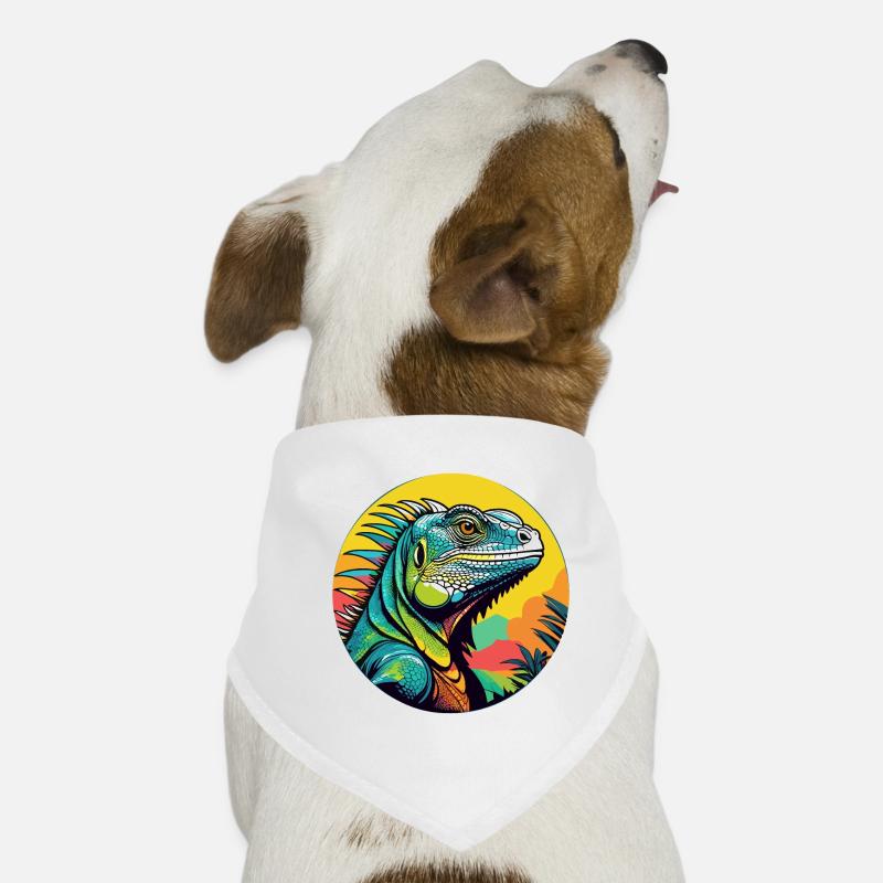 Leguan-Kunst Hunde-Bandana