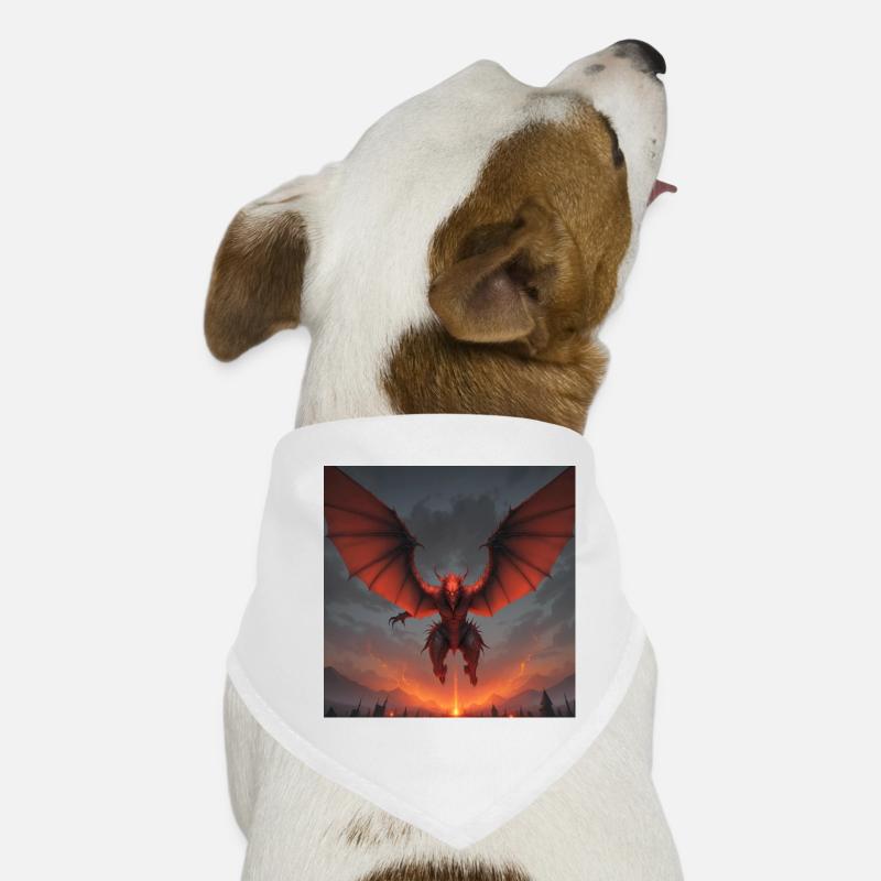 Rotdrache im Lavastrom Hunde-Bandana