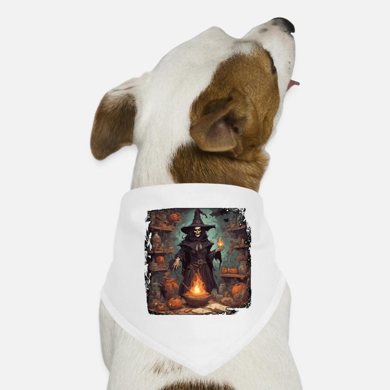 Manuel de la sorcière / grimoire / Halloween / automne Bandana pour chien