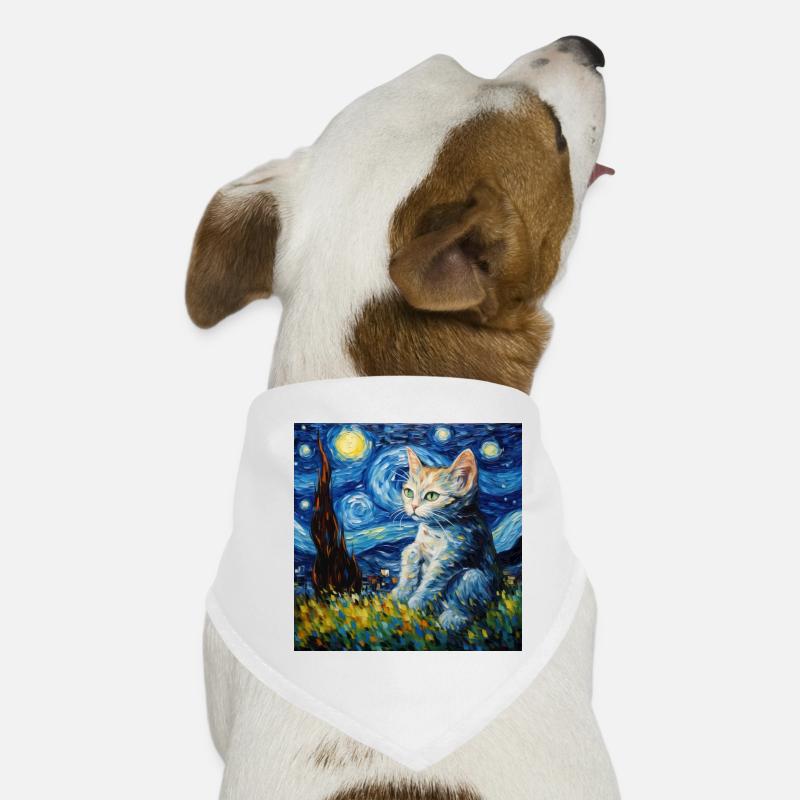 Chat, motif chat, cadeau Bandana pour chien