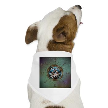 Fantastischer Steampunk-Wolf. - Hunde-Bandana - Weiß - Vorne
