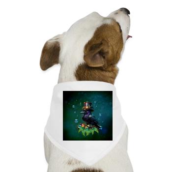 Fantastischer Steampunk-Rabe - Hunde-Bandana - Weiß - Vorne