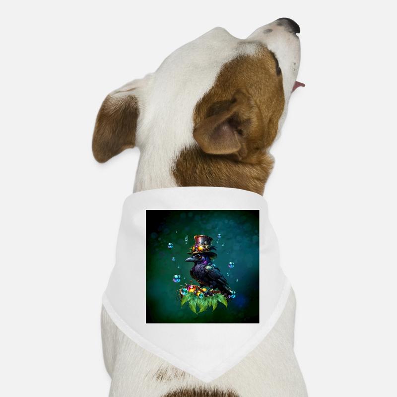 Fantastic Steampunk Raven Dog Bandana