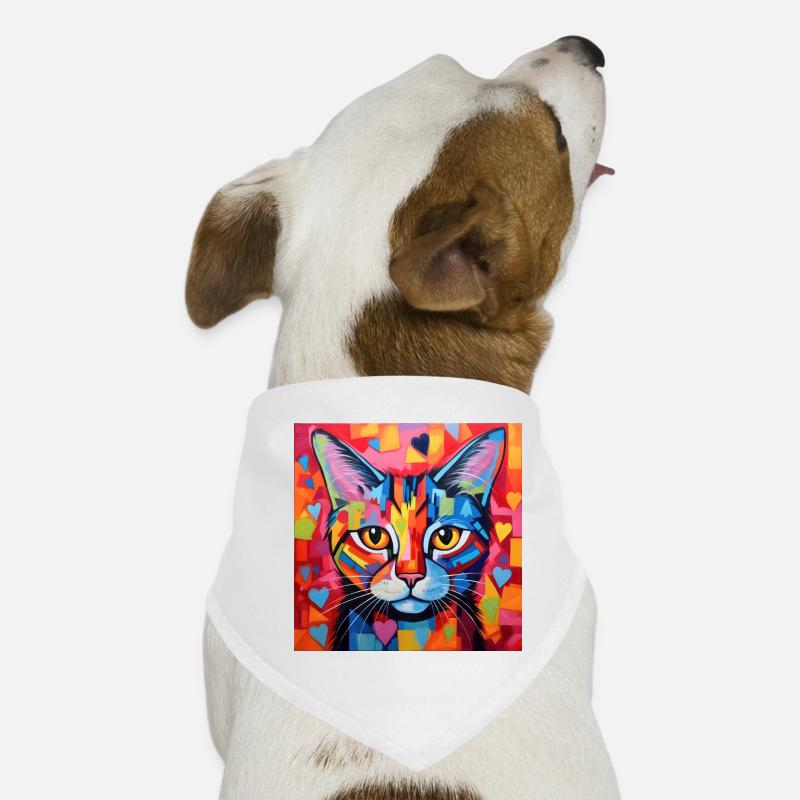Katze, katzenmotiv, herz, geschenk, geschenkideen Hunde-Bandana