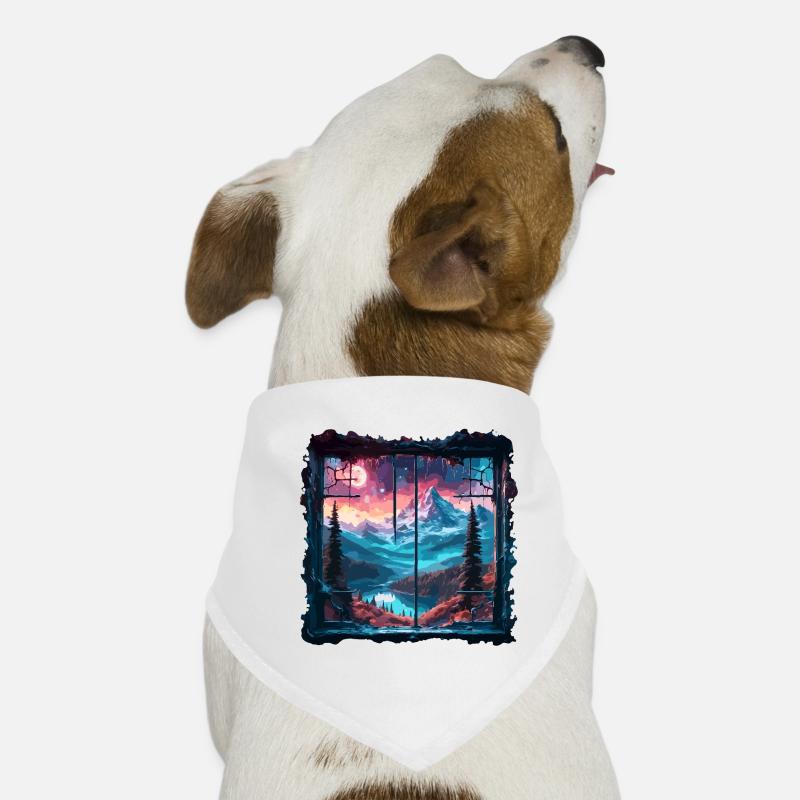 Window in the Forest / Trees / View / Wilderness Dog Bandana
