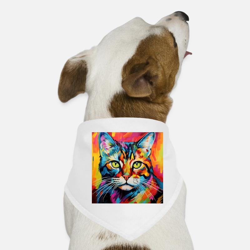 Katze, katzenmotiv, popart, geschenk, geschenkidee Hunde-Bandana