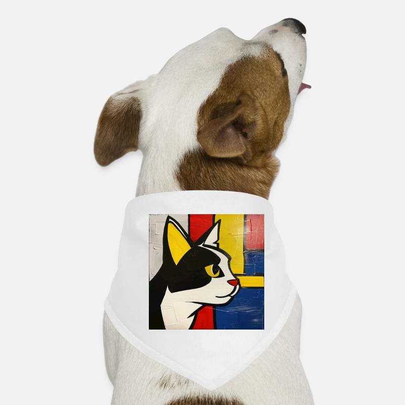 Katze, katzenmotiv, comic, geschenk, geschenkideen Hunde-Bandana