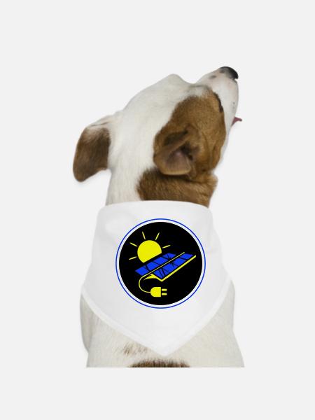 Photovoltaic system symbol solar energy - Dog Bandana - white - Front
