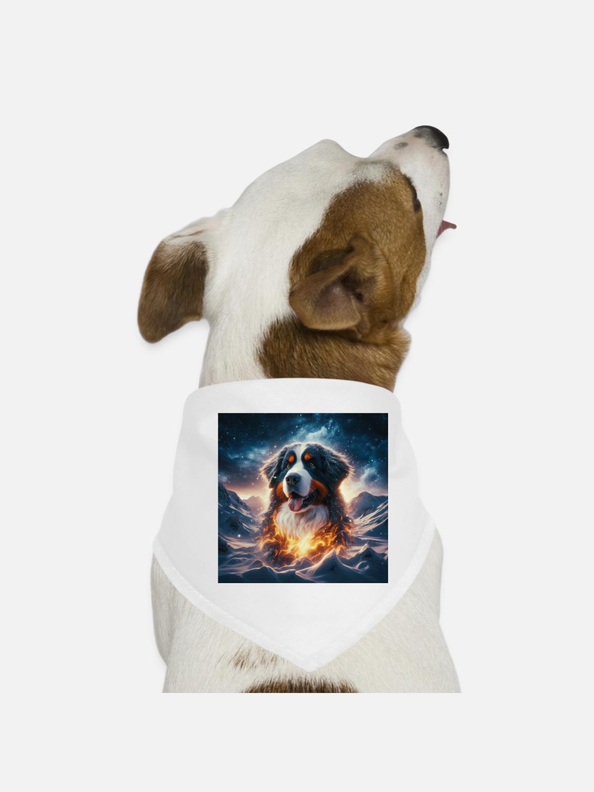 Bernese mountain dog - Dog Bandana - white - Front