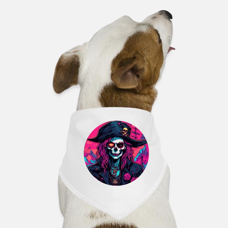 Pirate / Ahoy / Ancre / Capitaine / Crâne / Rhum Bandana pour chien