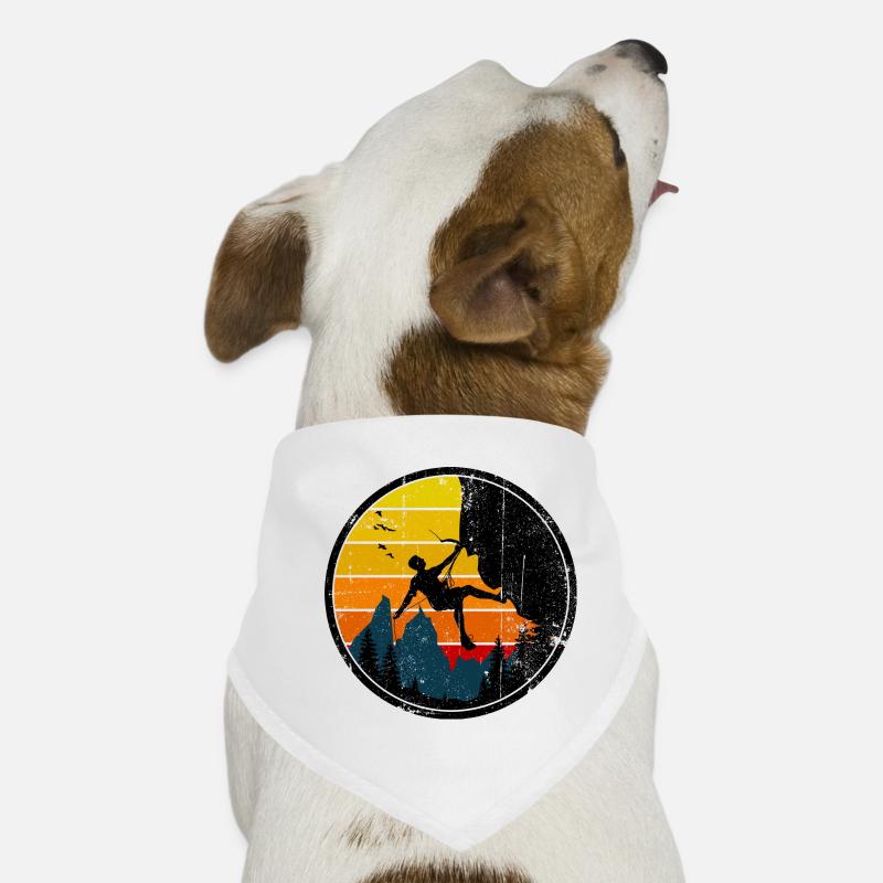 Badge de grimpeur au coucher du soleil Bandana pour chien