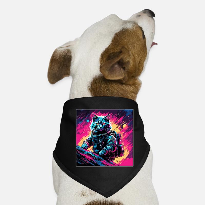 Astronaute / Espace / Chat / Coq / Vaisseau spatial Bandana pour chien