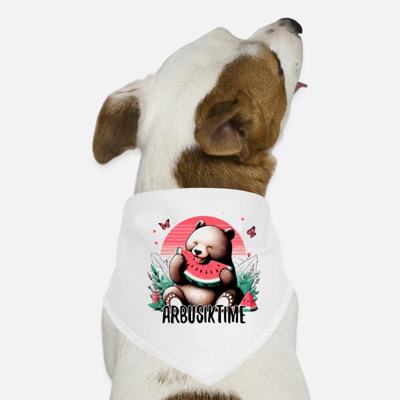 C’est l’heure de la pastèque Arbusik Bear Yummy Gift Bandana pour chien