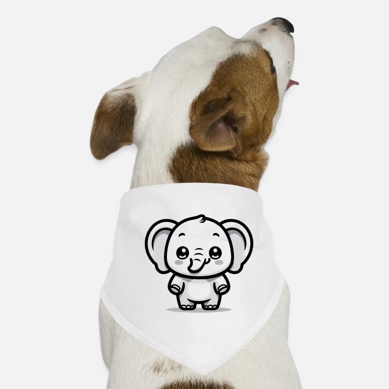 Un éléphant mignon de style dessin animé Bandana pour chien