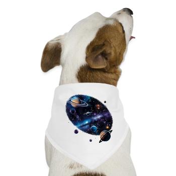 Von der Entstehung des Universums - Hunde-Bandana - Weiß - Vorne