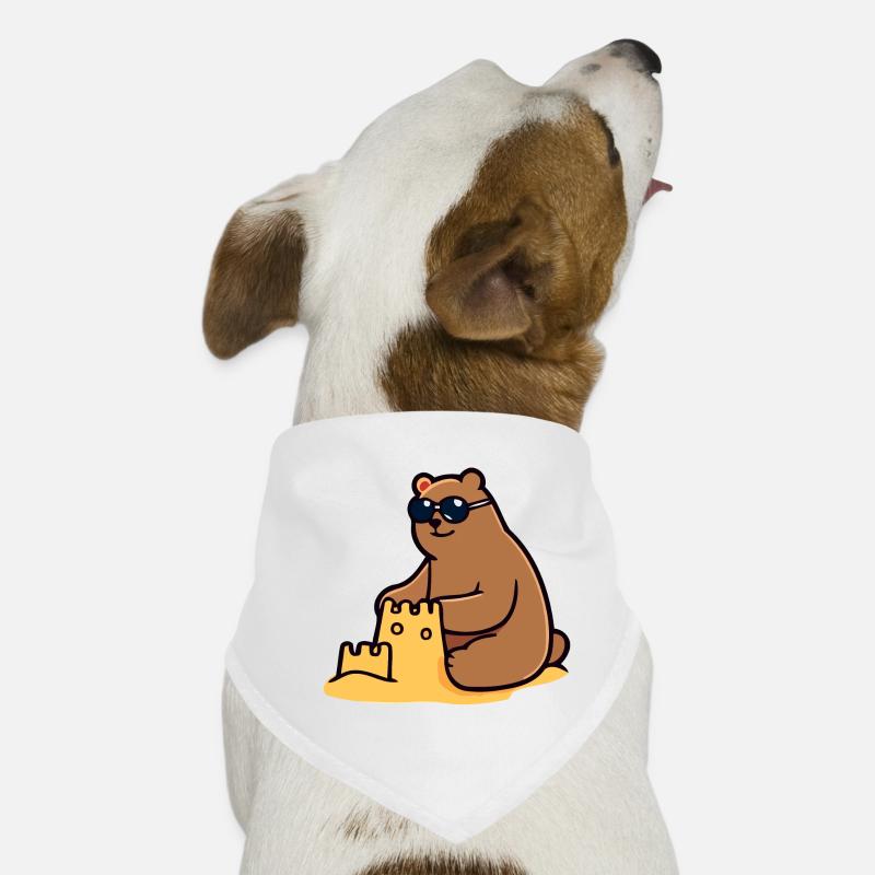 Beachside Bear: The Sandy Castle King Dog Bandana